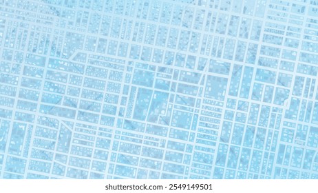 Abstract navigation plan of urban area. Generic city map with signs of streets, roads, house. Simple scheme of city. Colored flat, editable vector illustration