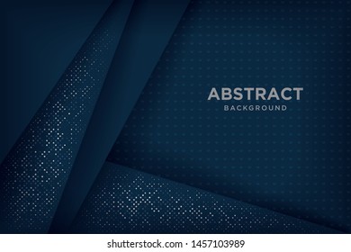 Fondo 3d azul marino abstracto con capas superpuestas.