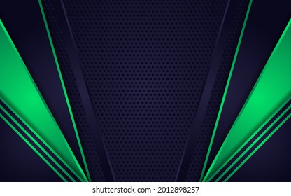 Resumen combinación de fondo azul marino con verde de línea