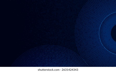 Abstract Navy Blue Background with Concentric Circular Patterns for Tech and Corporate Design Projects, Futuristic and Elegant Aesthetic Perfect for Modern Presentations
