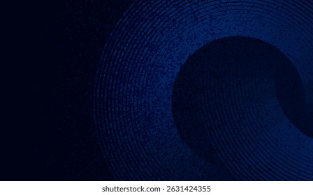 Abstract Navy Blue Background with Concentric Circles and Subtle Textures for Modern Graphic Design Projects and Digital Art Compositions