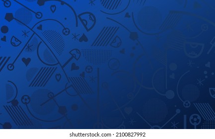 Abstract navy blue gradient background. Modern design. High technology wallpaper. Dynamic motion. Fluid bubbles, lines and geometric elements, futuristic banner.