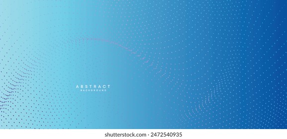 Abstract Navy Blue, Green Gradient Flowing Dot Waving Particle Geometric Technology Background. Sky Blue, Teal, Ocean Gradient Futuristic Dotted Wave Background For Science, cover, website, header