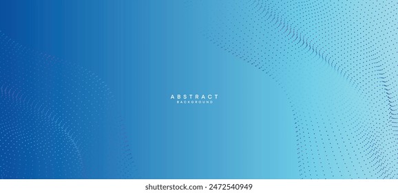 Fondo Abstractas de la Tecnología geométrica de la partícula que ondea del punto que fluye del gradiente verde azul marino. Azul cielo, verde azulado, océano degradado Futurista fondo de onda punteada para la Ciencia, cubierta, Sitio web, cabecera