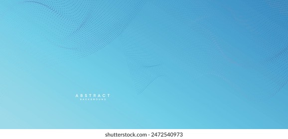 Abstract Navy Blue, Green Gradient Flowing Dot Waving Particle Geometric Technology Background. Sky Blue, Teal, Ocean Gradient Futuristic Dotted Wave Background For Science, cover, website, header