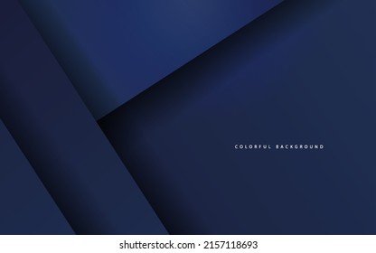 Abstract navy blue overlap layer background vector for cover booklet