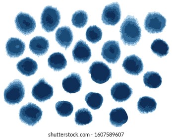 Abstract navy blue polka dot vector background
