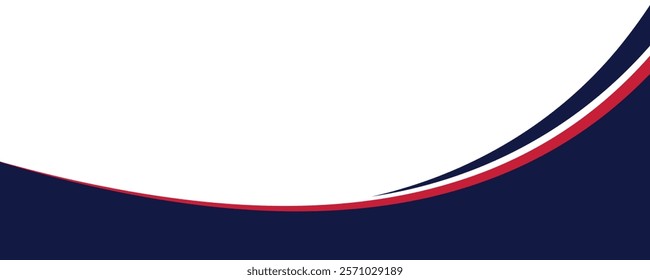 Abstract Navy Blue and Red Wave Background