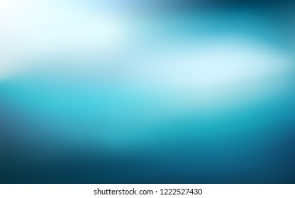 Abstract navy blue, teal, white background. Blurred winter xmas backdrop with place for text. Vector illustration for your graphic design, banner, poster.