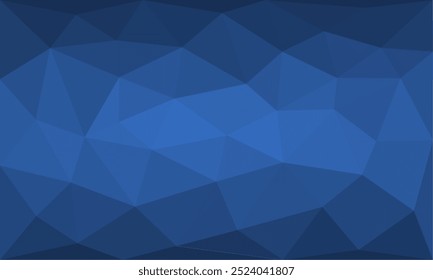 Abstract navy blue triangle geometric background texture. Modern mosaic illustration with triangular shape elements for display, business, website, backdrop, advertising, surface, idea