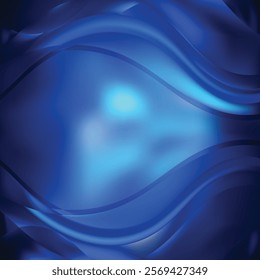 Abstract Navy Blue Wave Background