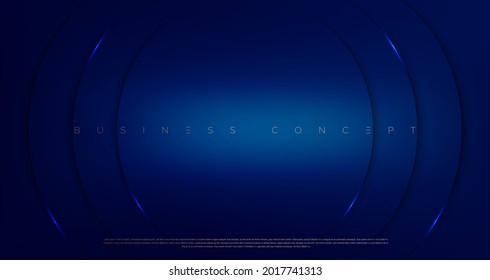 Abstract navy dark blue color circles and light effected cuts background for poster  website   design concepts  Vector illustration eps 10
