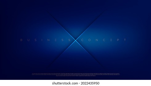 Abstract navy dark blue color X letter and light effected cuts background for poster  website   design concepts  Vector illustration eps 10
