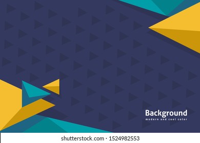 Abstract Navy, tosca and ond deep yellow triangle modern futuristic background vector