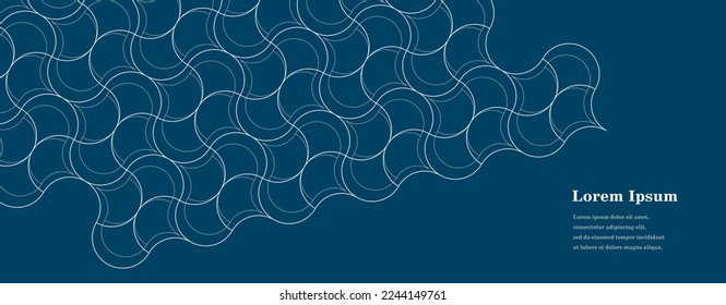 redondo blanco marino abstracto, fondo de textura geométrica, patrón japonés, concepto tradicional