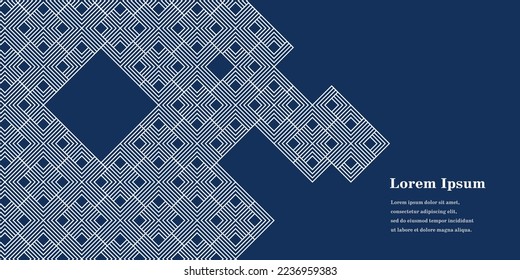 abstraktes weißes Quadrat der Marine, geometrischer Texturhintergrund, Silhouette des Elefanten, Polygonmuster