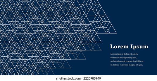 abstract navy white triangle, geometric texture background, polygon pattern, network concept