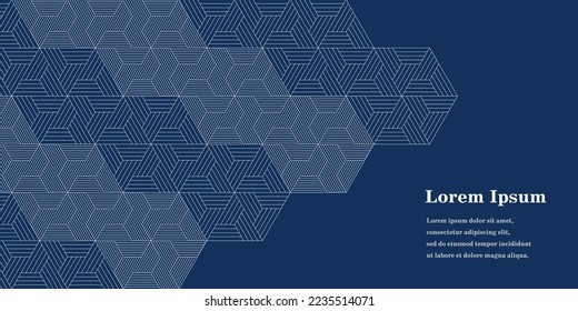 abstract navy white triangle, geometric texture background, polygon pattern, network concept