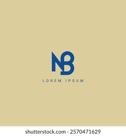 Abstract NB, BN Letters Logo Initial Based Monogram Icon Vector