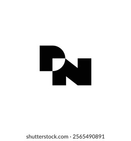 Abstract ND DN Icon Design with a Sleek Appearance