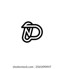 Abstract ND DN Icon Design with a Sleek Appearance