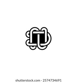 Abstract ND DN Icon Design with a Sleek Appearance
