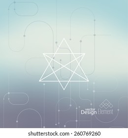 Abstract neat  Blurred Background. Hipster Geometric shape, line and dot. 