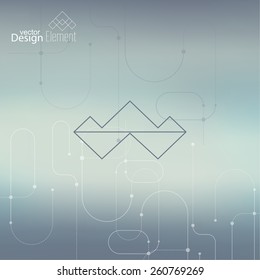 Abstract neat  Blurred Background. Hipster Geometric shape, line and dot. 