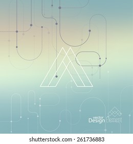 Abstract neat  Blurred Background. Hipster Geometric shape, line and dot. 