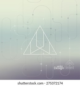 Abstract neat  Blurred Background. Hipster Geometric shape, line and dot. 