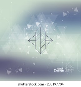 Abstract neat Blurred Background. Hipster Geometric shape, line and dot. 