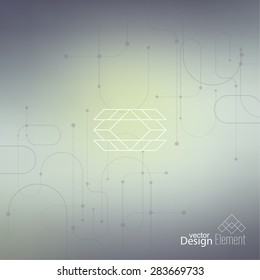 Abstract neat Blurred Background. Hipster Geometric shape, line and dot. 