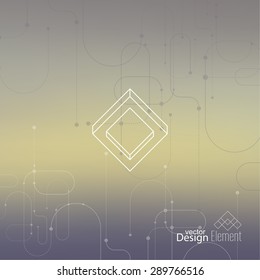 Abstract neat Blurred Background. Hipster Geometric shape, line and dot. 