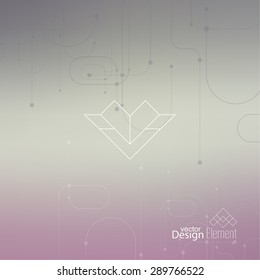 Abstract neat Blurred Background. Hipster Geometric shape, line and dot. 