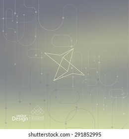 Abstract neat Blurred Background. Hipster Geometric shape, line and dot. 
