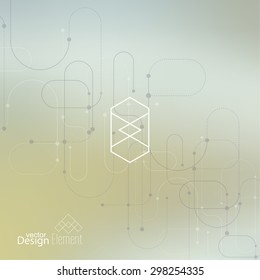 Abstract neat Blurred Background. Hipster Geometric shape, line and dot. 