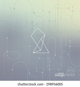 Abstract neat Blurred Background. Hipster Geometric shape, line and dot. 