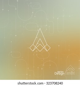 Abstract neat Blurred Background. Hipster Geometric shape, line and dot. 