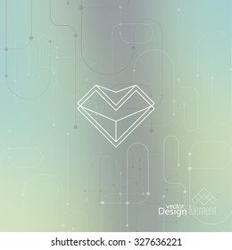 Abstract neat Blurred Background. Hipster Geometric shape, line and dot. 