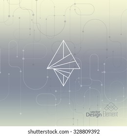 Abstract neat Blurred Background. Hipster Geometric shape, line and dot. 