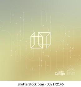 Abstract neat Blurred Background. Hipster Geometric shape, line and dot. 