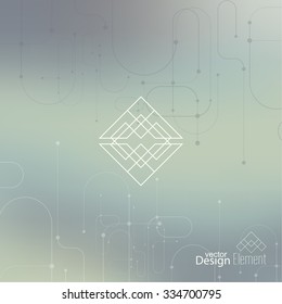 Abstract neat Blurred Background. Hipster Geometric shape, line and dot. 