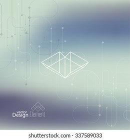 Abstract neat Blurred Background. Hipster Geometric shape, line and dot. 