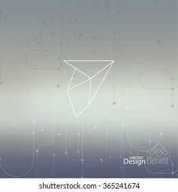 Abstract neat Blurred Background. Hipster Geometric shape, line and dot. 