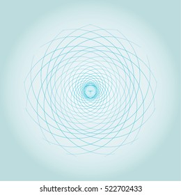 Abstract neat blurred Background with lines and  spiral. Glowing mandala spiral. 