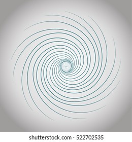 Abstract neat blurred Background with lines and  spiral. Glowing mandala spiral. 