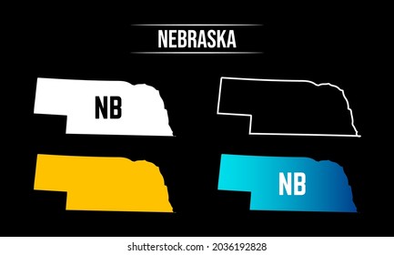 Abstract Nebraska State Map Design