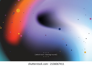 abstract nebula with particle dots on gradient blue orange background can be use for technology product advertisment label for food and drink website template vector eps.