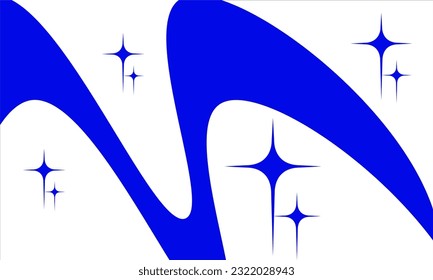 abstract neo brutalism background. Neo modernism sparkle star. Retro brutalist banner background