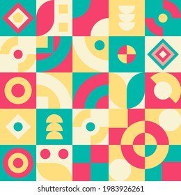 Abstract Neo Geo Design Pattern with Unique Geometric Shape. Good for Book Cover, Artistic Drawing Book Cover, etc
